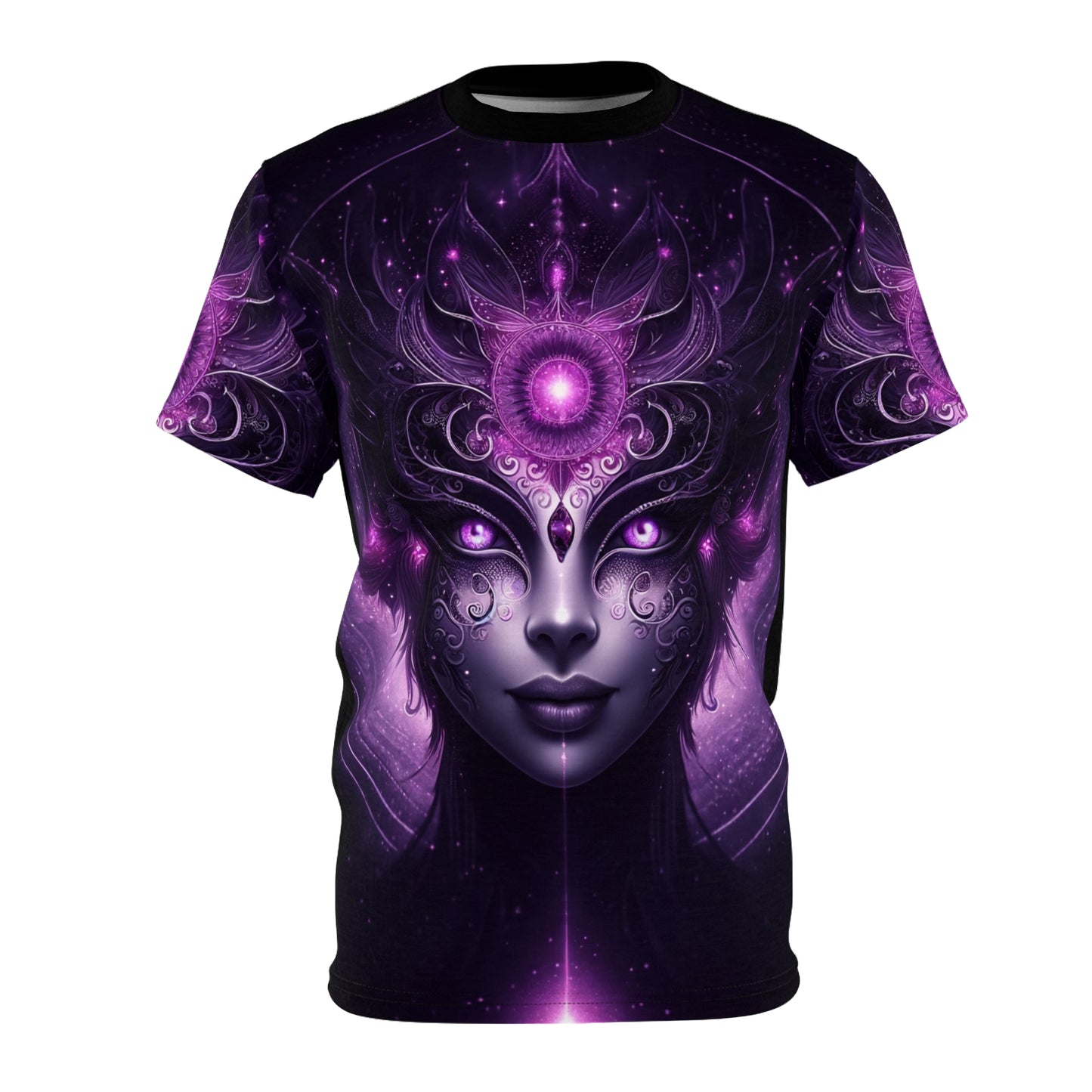 Crown Chakra Illumination: black - Unisex Soft-Style T-Shirt