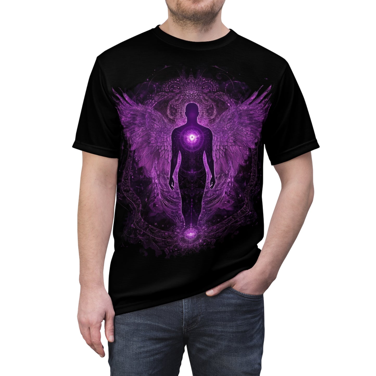 Purple Celestial Guardian no.7: Unisex Soft-Style T-Shirt