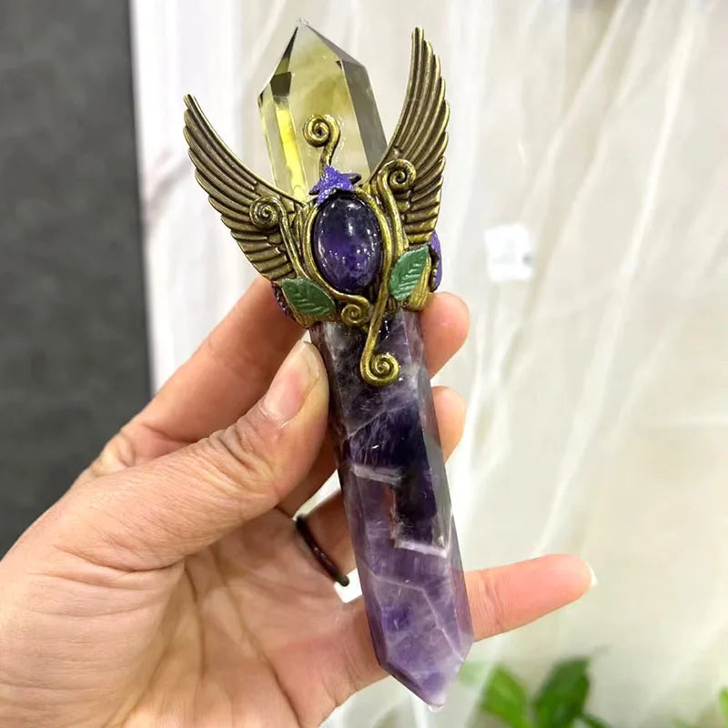 Enchanted Amethyst and Citrine Healing Wand - Enjoy Free Shipping