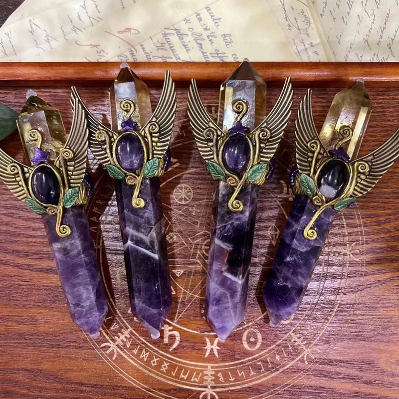 Enchanted Amethyst and Citrine Healing Wand - Enjoy Free Shipping